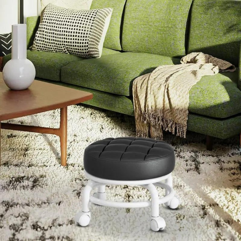 MoveEase – Portable Round Stool with Wheels