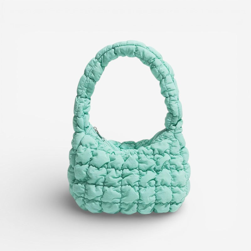 Eliza – Women's Shoulder Bag with Quilted Structure & Zip Closure