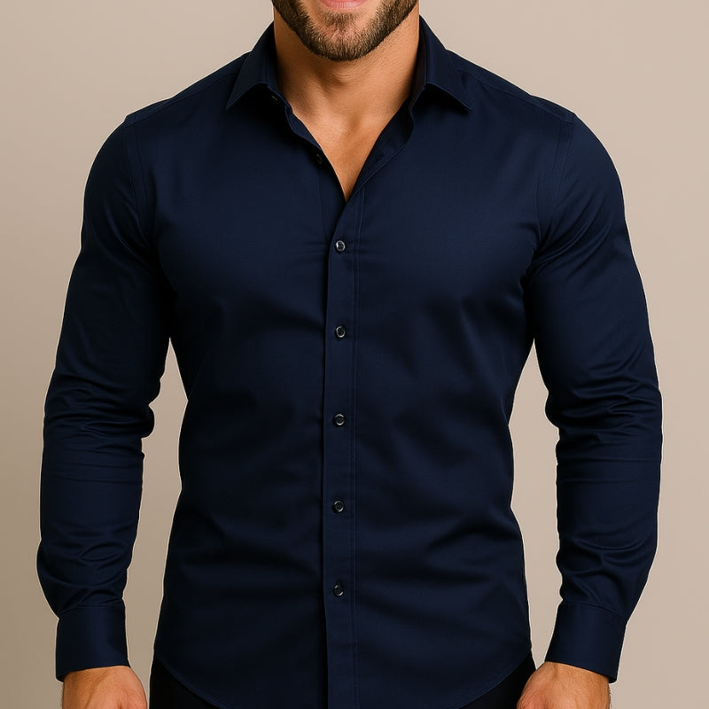 Men's Slim Fit Long Sleeve Button Down Shirt