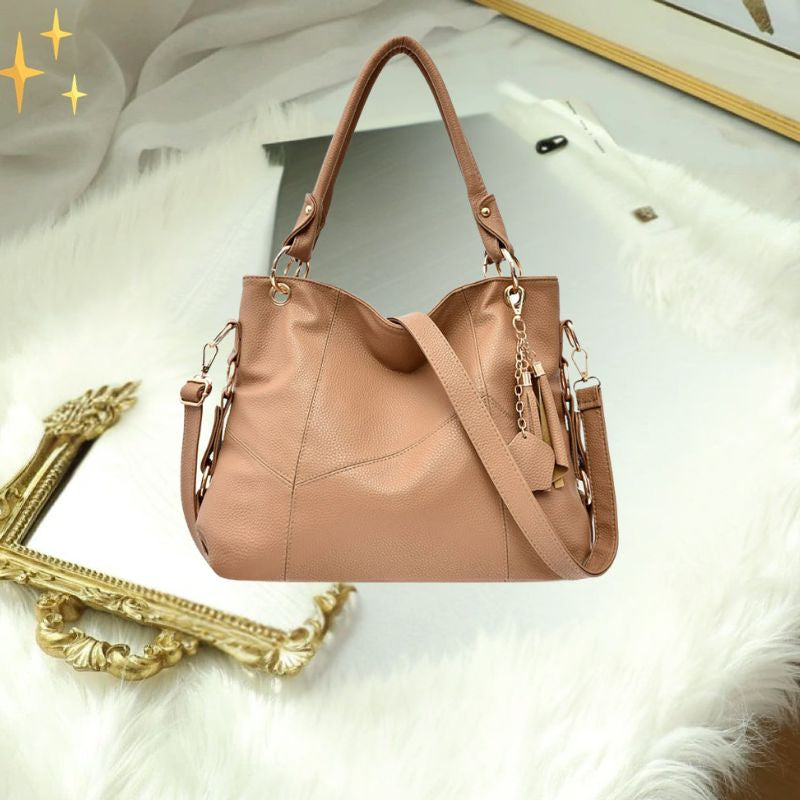 Women’s Shoulder Bag with Adjustable Straps & Zipper Pockets