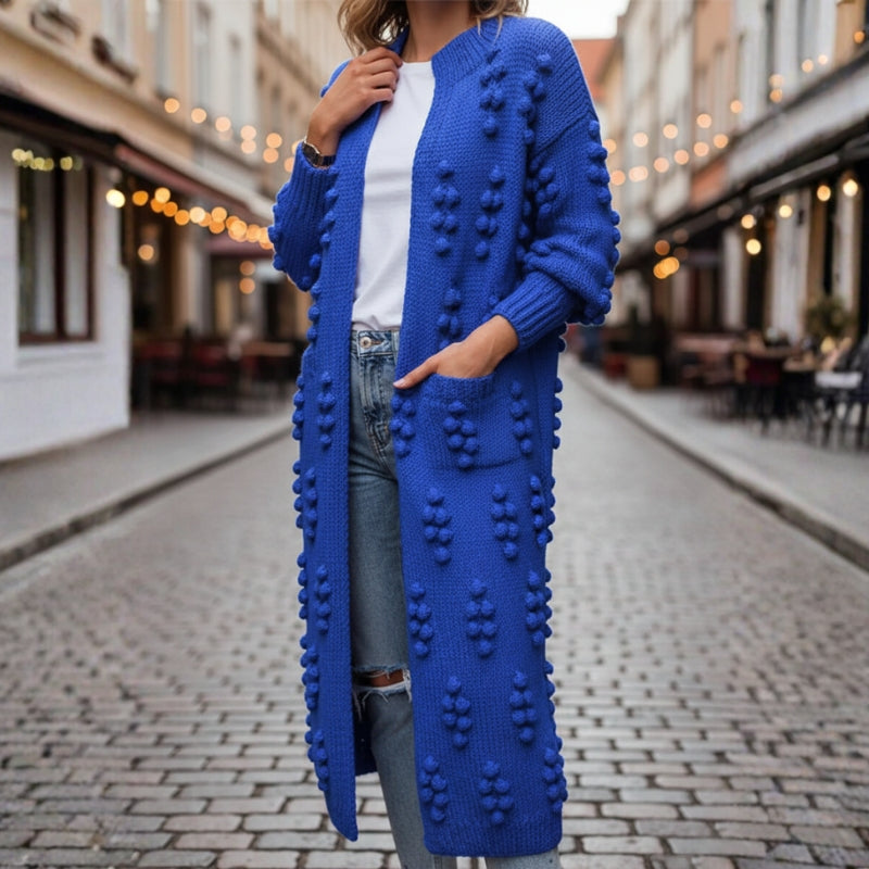 Sophia – Long Sleeve Oversize Coat with Bubble Design