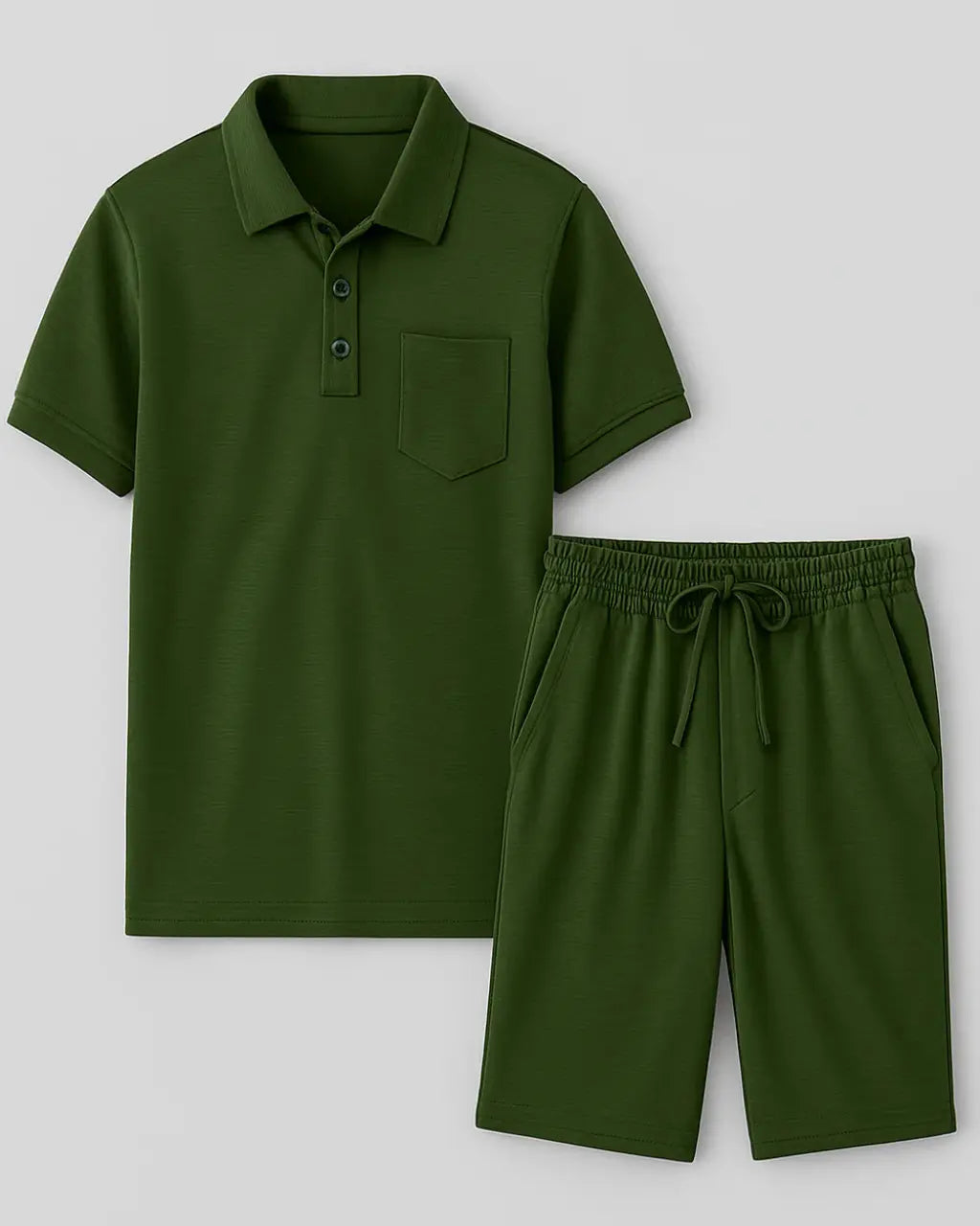 Geribbelde Tweedelige Set – De Verfijnde Comforteditie-Two Piece Set-Velani-Groen-L-Velani