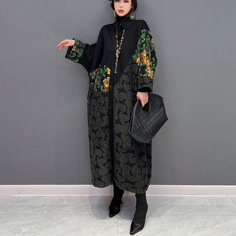 Clara – Long Sleeve Coat with Button Closure