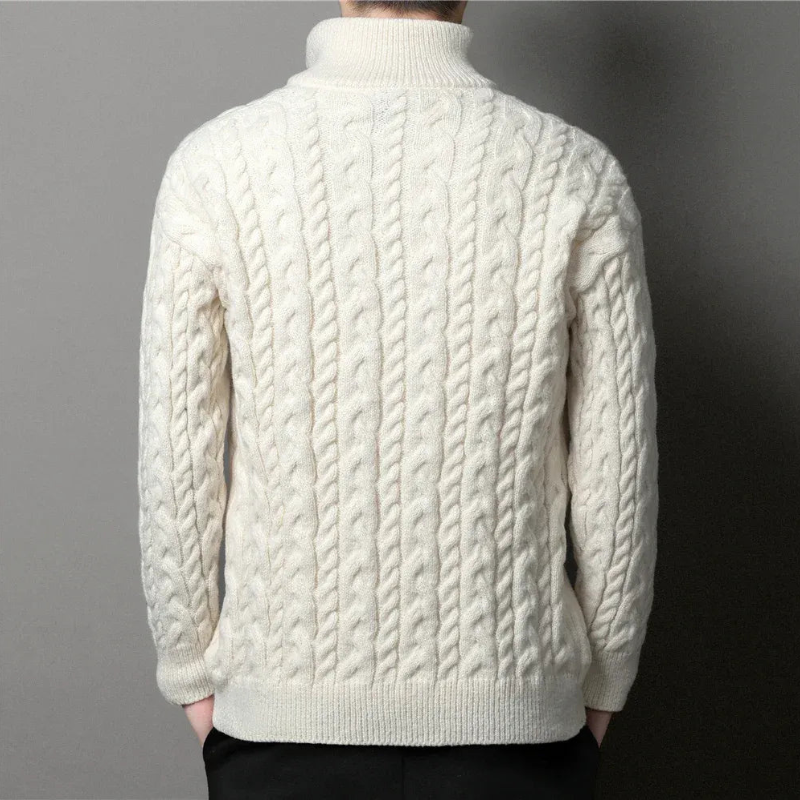 Joshua – Cardigan met staande kraag en rits aan de voorkant, lange mouwen Velani