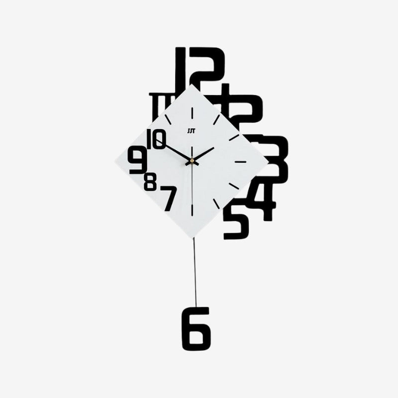 TempoSwing – Decoratieve Vierkante Wandklok met Pendule Ontwerp Velani