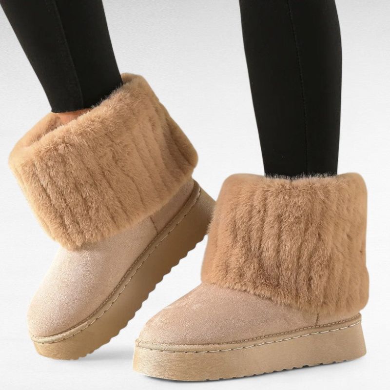 Women Ankle Boots Striped Design Non Slip Soles