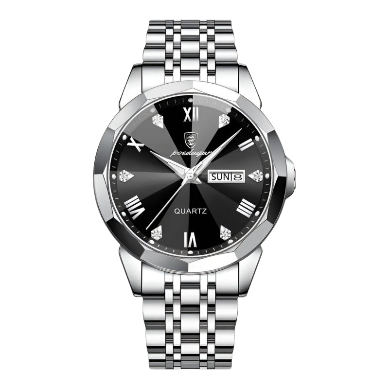 Noud – Horloge met Ronde Wijzerplaat, Verstelbare Band en Datumweergave Velani