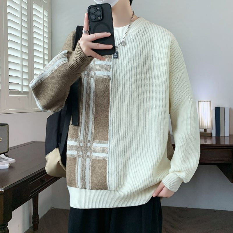 Noah – Long Sleeve Sweater with Ribbed Hem and Round Neck