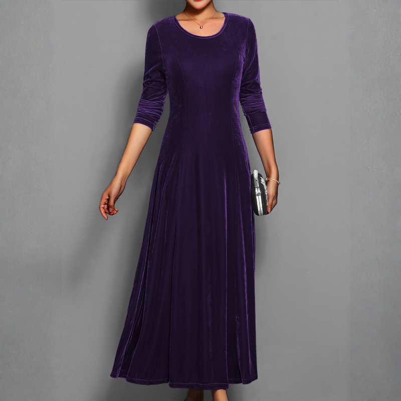 Long Sleeved Round Neck Dress
