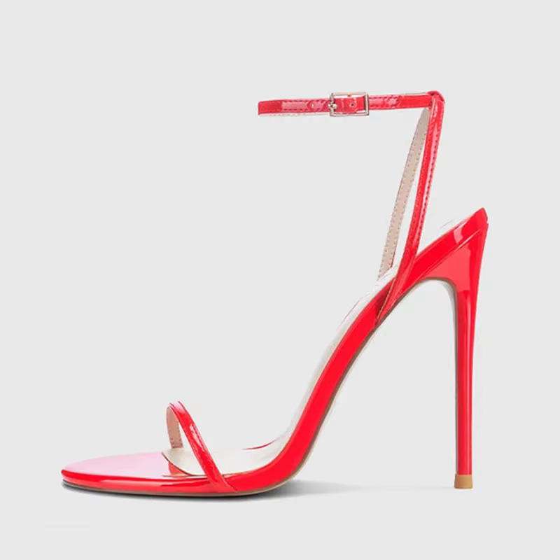 Elegant High-Heeled Sandals with Pointed Toe