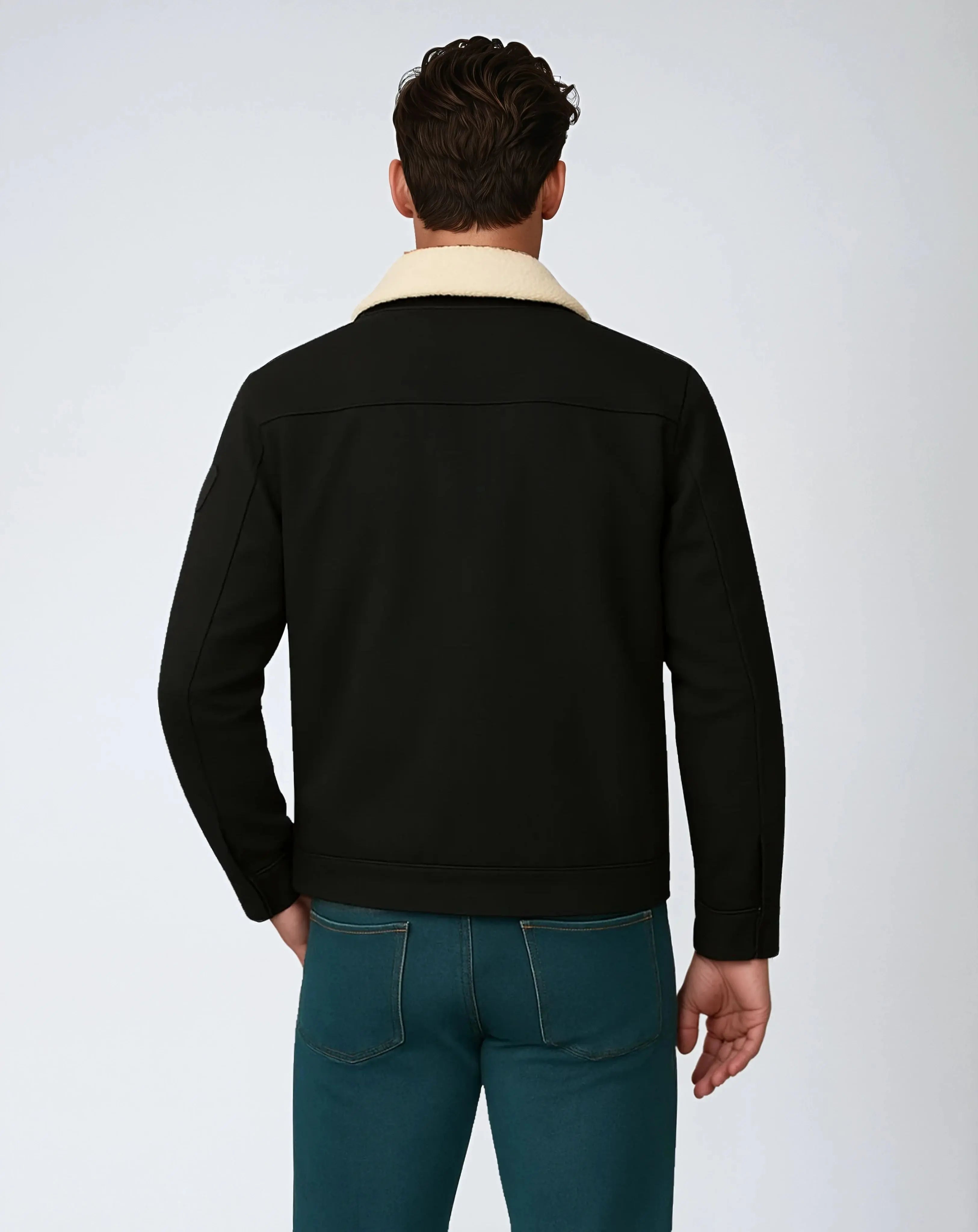 Polyester Bomberjack Met Knoopsluiting-Jackets-Velani-Velani