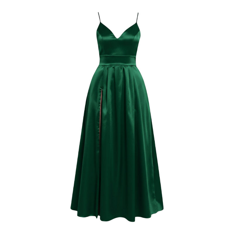 Julie – Lange Mouwloze Maxi Jurk met V-Hals en Hoge Tailleceintuur voor Dames Velani