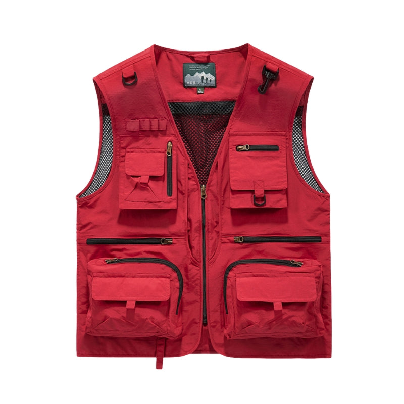 Markus – Mouwloos Vest met Rits en Meerdere Zakjes Velani