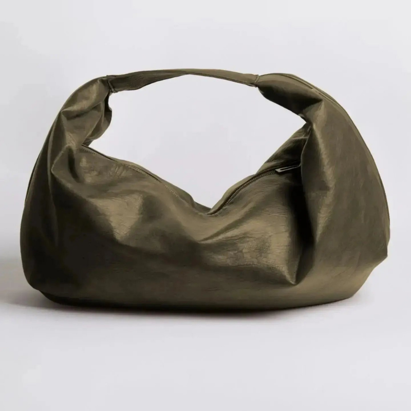 Women Large Shoulder Bag Zip Closure Interior Compartment