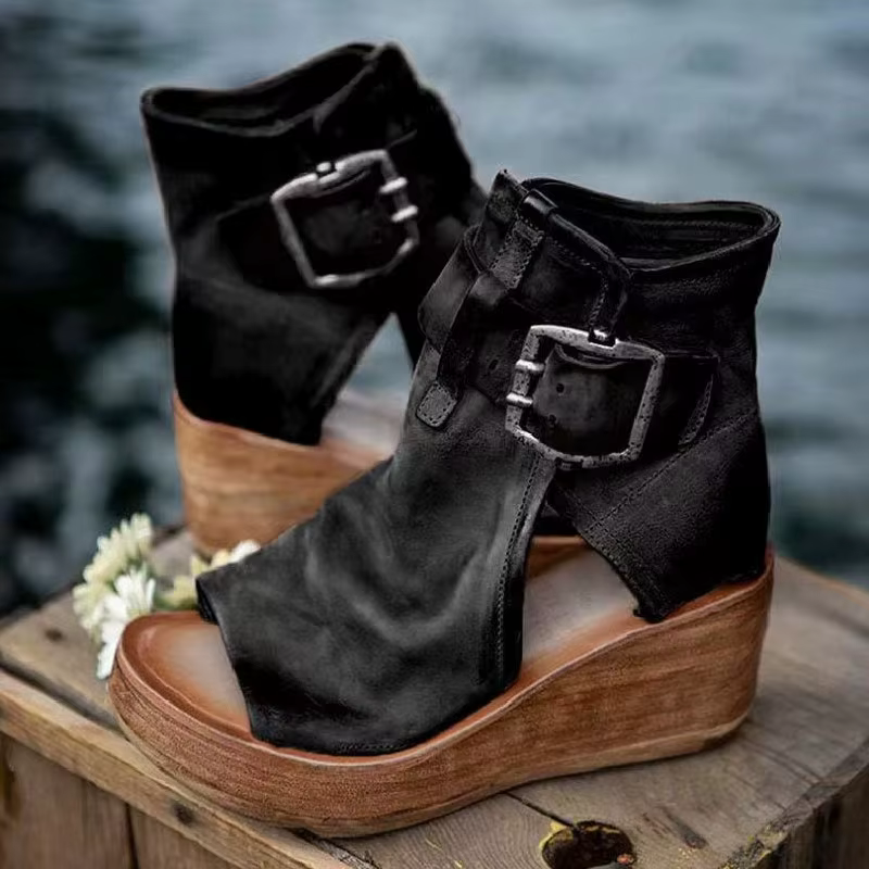Wedge Sandals with Peep Toe