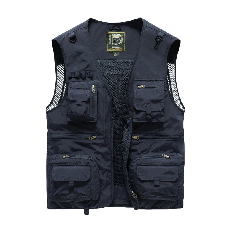 David – Lichtgewicht Outdoorvest met Rits en Functionele Zakken Velani