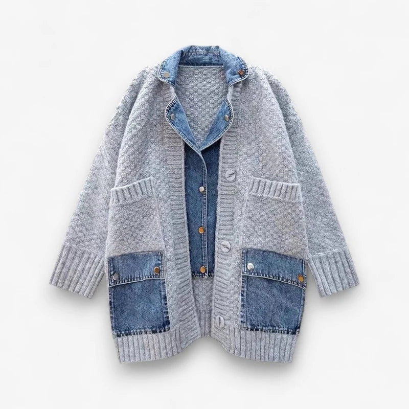 Sophia – Long-sleeved turndown collar jacket with pockets and buttons