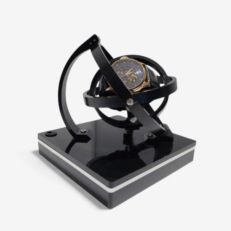 TimeVault – Watch Winder Case with Square Stand & Rotating Mechanism