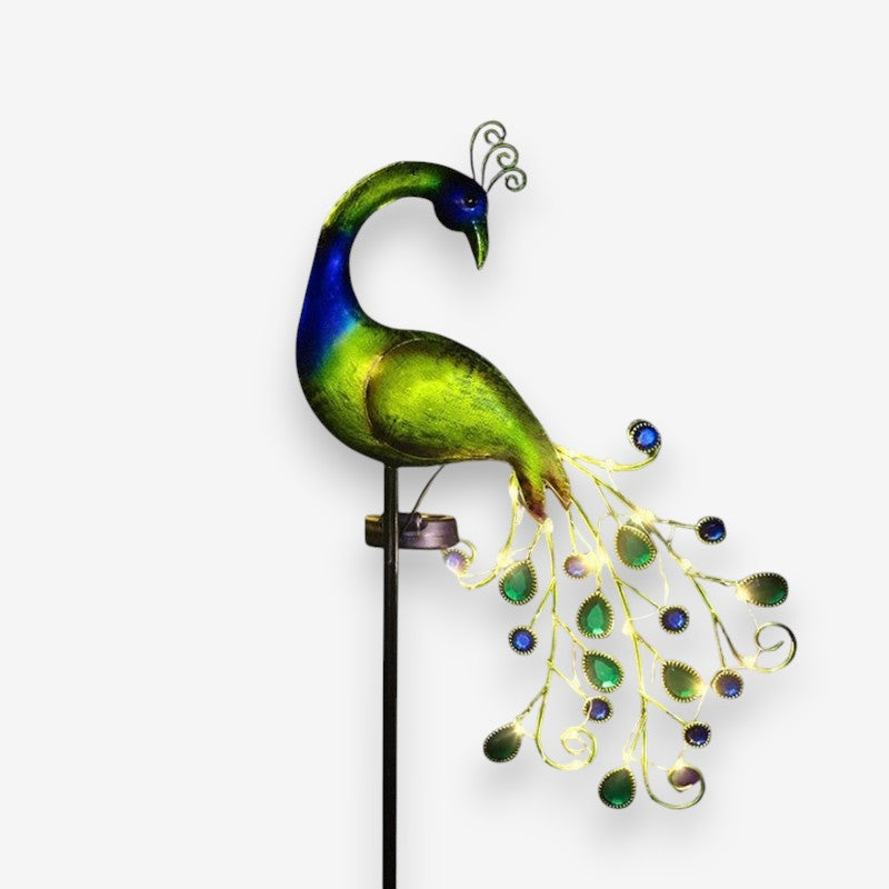 LumaFeather – Decorative LED Garden Lamp with Peacock Statue