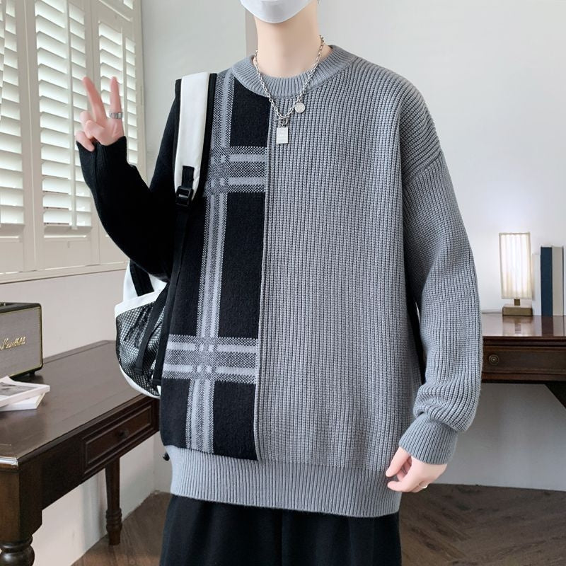 Noah – Long Sleeve Sweater with Ribbed Hem and Round Neck