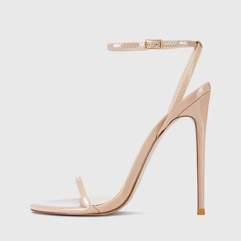 Elegant High-Heeled Sandals with Pointed Toe