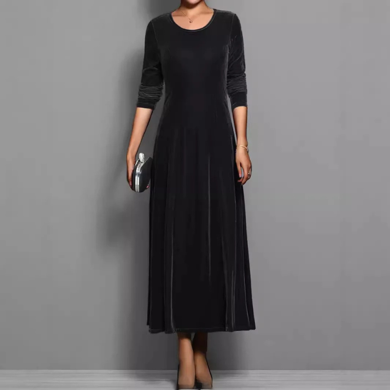 Long Sleeved Round Neck Dress