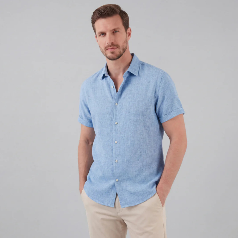 Men's Casual Long Sleeve Button-Up Shirt