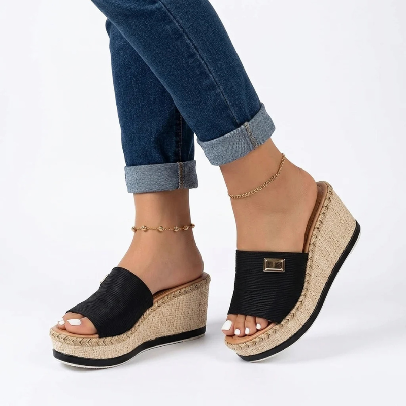 Open-Toe Wedge Sandals