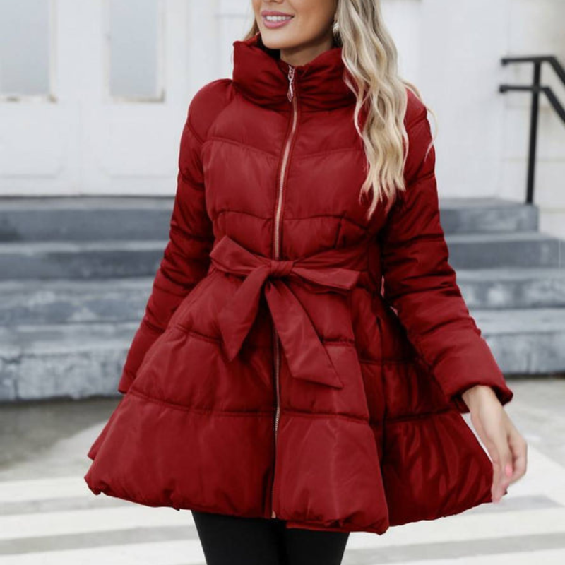 Nora – Chaqueta de manga larga con bolsillos y cuello alto