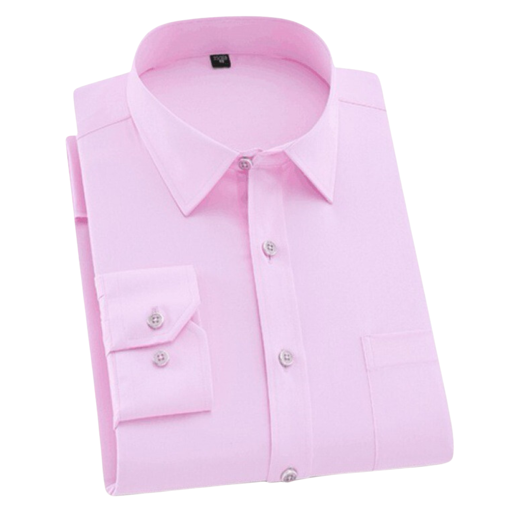 Lukas – Overhemd met Lange Mouwen en Omgeslagen Kraag Velani