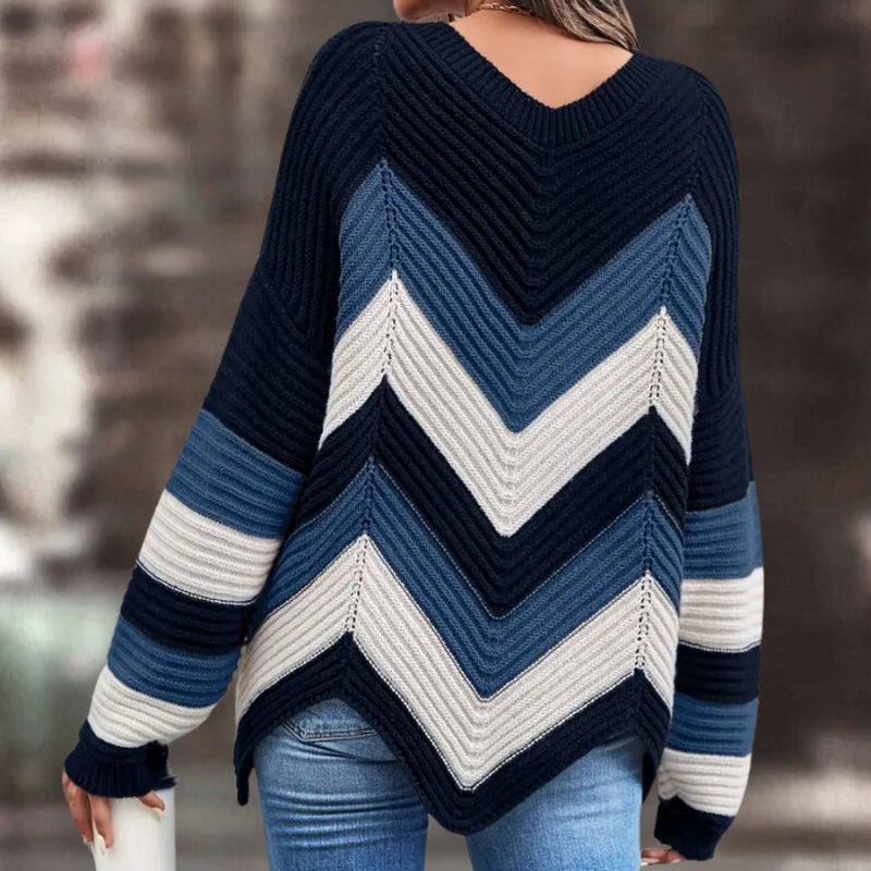 Mia – Oversized Long Sleeve Sweater with Ribbed Hem