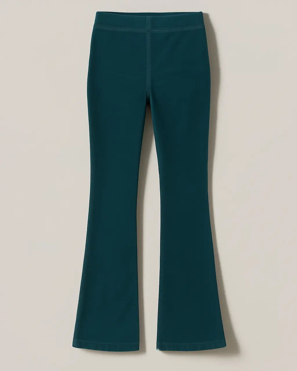 Polyester Flared Broek Met Hoge Taille Ontwerp-Pants-Velani-Groen-S-Velani