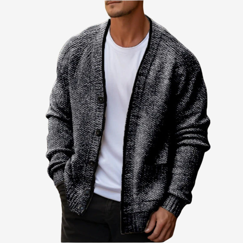 Sjoerd – Lange Mouwen Cardigan met Knopen en Zakjes Velani