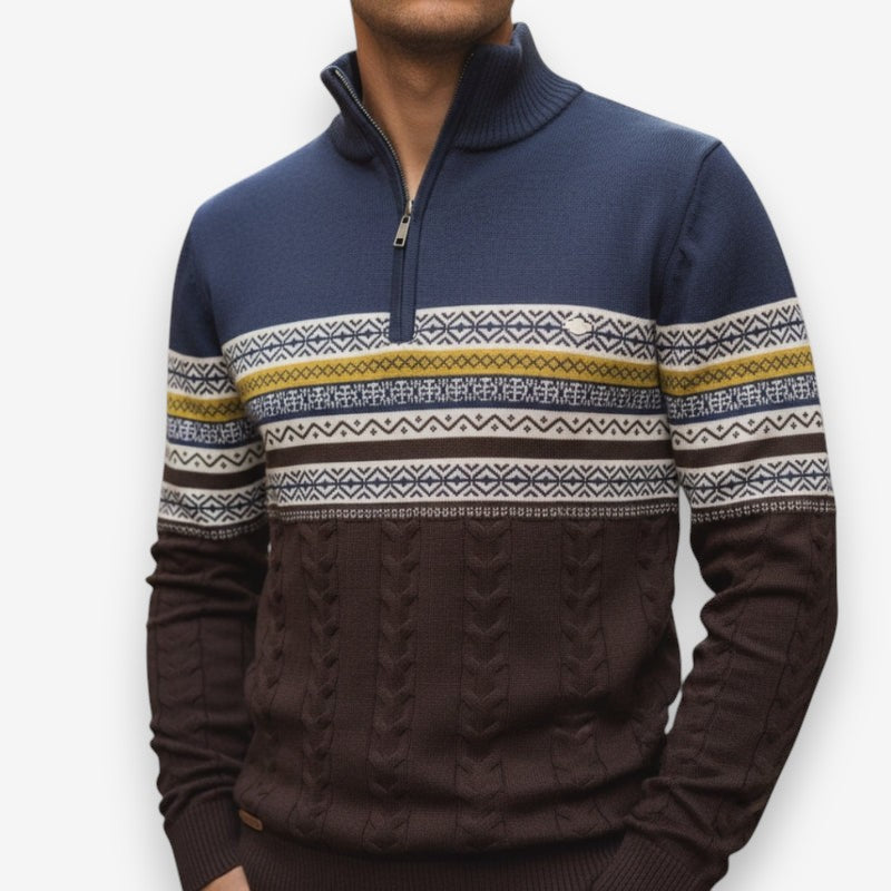 Oliver – Long Sleeve Sweater with Zipper Closure