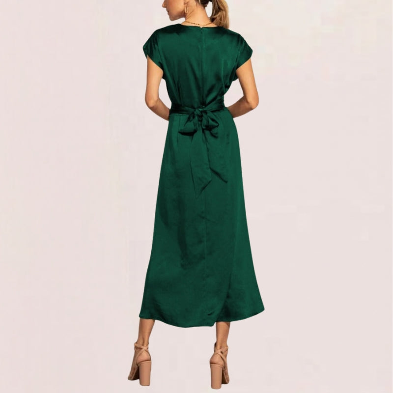 Sleeveless Wrap Waist Dress
