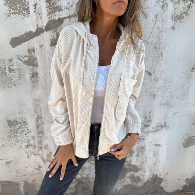 Jennifer – Jas met Lange Mouwen en Knoopsluiting met Meerdere Zakjes Velani