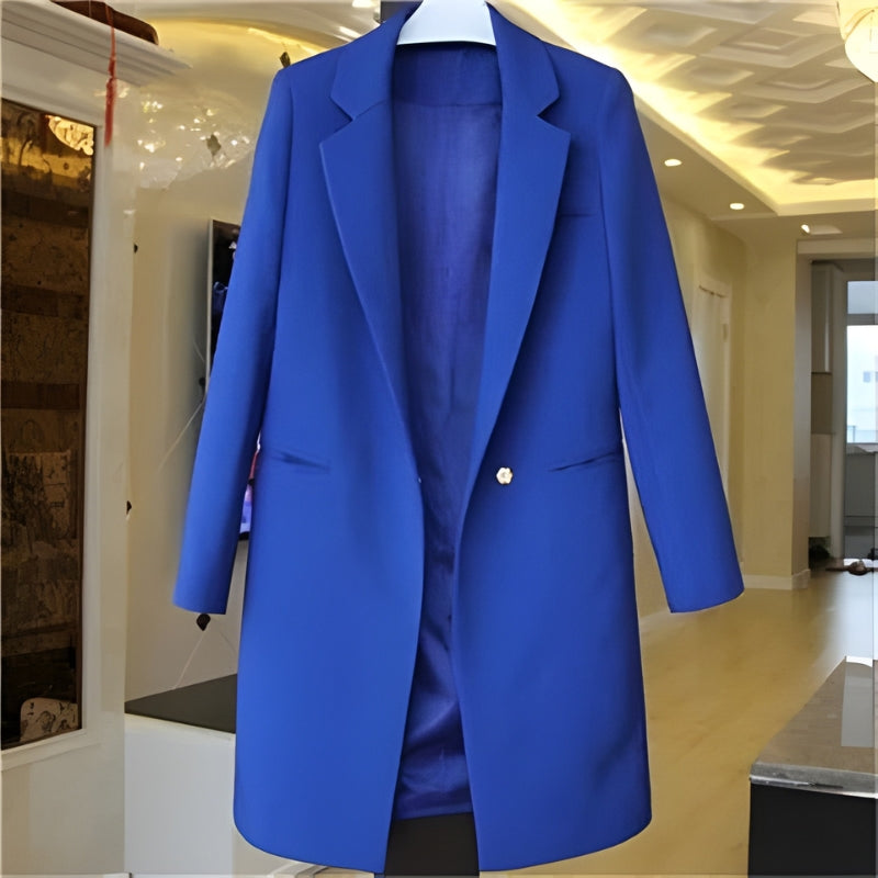 Grace – Long Sleeve Jacket with Down Collar and Button Closure