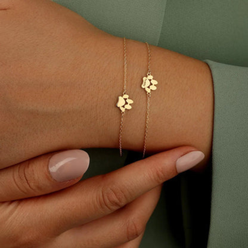 Paw Pendant Adjustable Bracelet