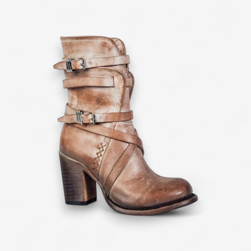 Jasmijn – Enkellaarsjes met blokhak en verstelbare gesp Velani