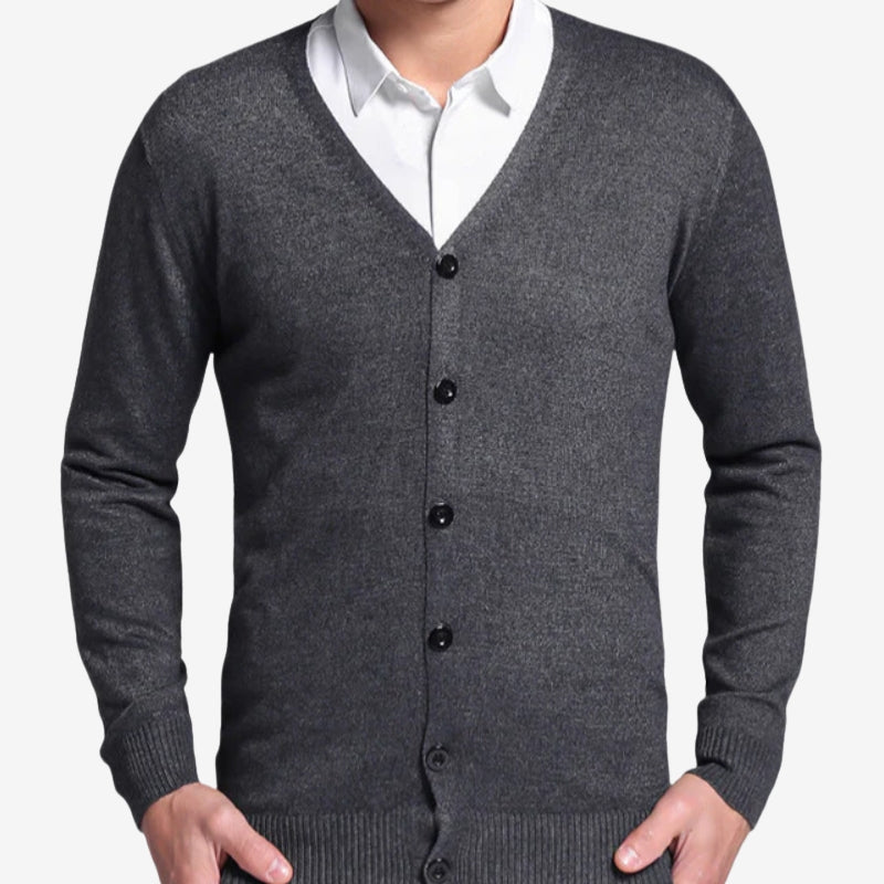 Daniel – V Neck Sweater With Ribbed Hem And Long Sleeves