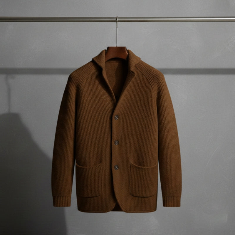 Ryan – Long Sleeve Sweater with Button Closure and Pockets