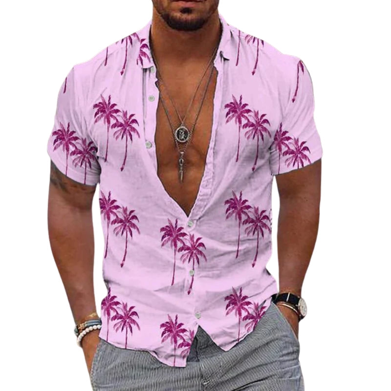 Laura – Shirt met Korte Mouwen, Print en Knopen Velani