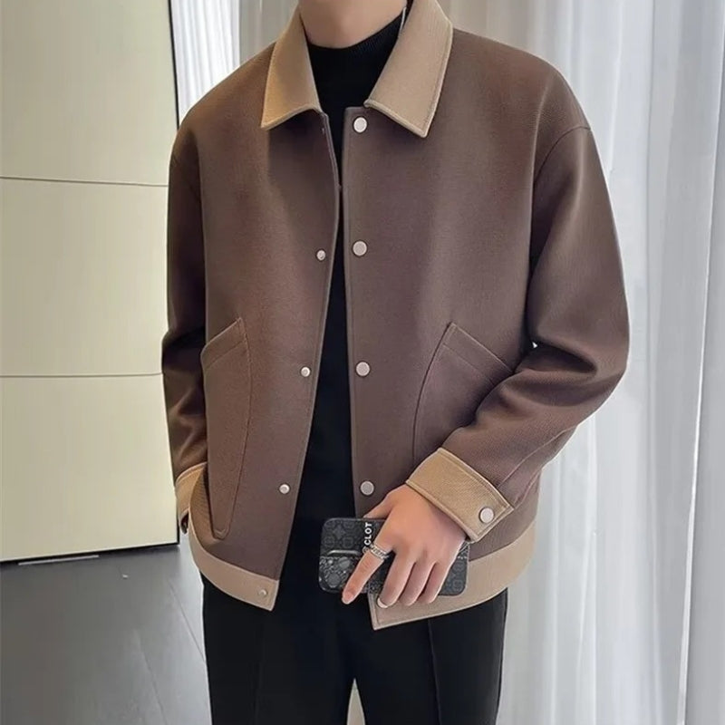 Ethan – Down Collar Jacket with Button Detail