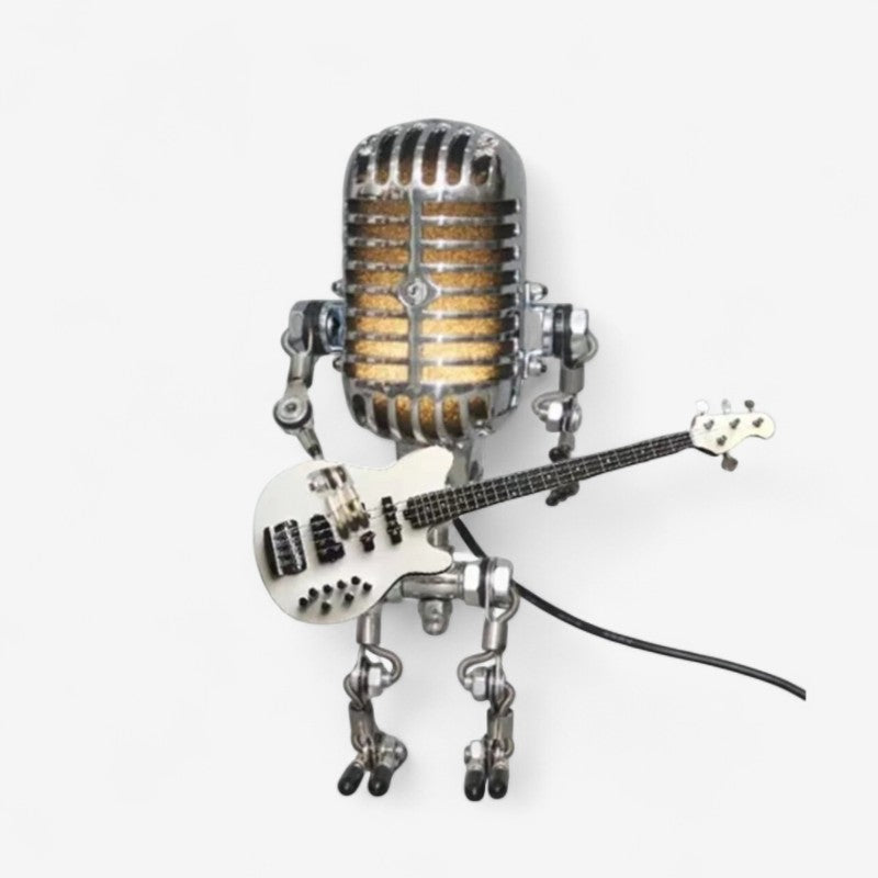 LumiTune – LED Lamp in Robot Microfoon Design met Gitaar Velani