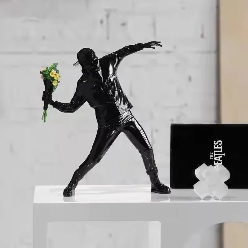 ArtFlora – Decorative Human Sculpture with Floral Design
