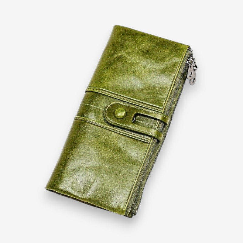 Emma – Compact portemonnee met rits- en druksluiting Velani