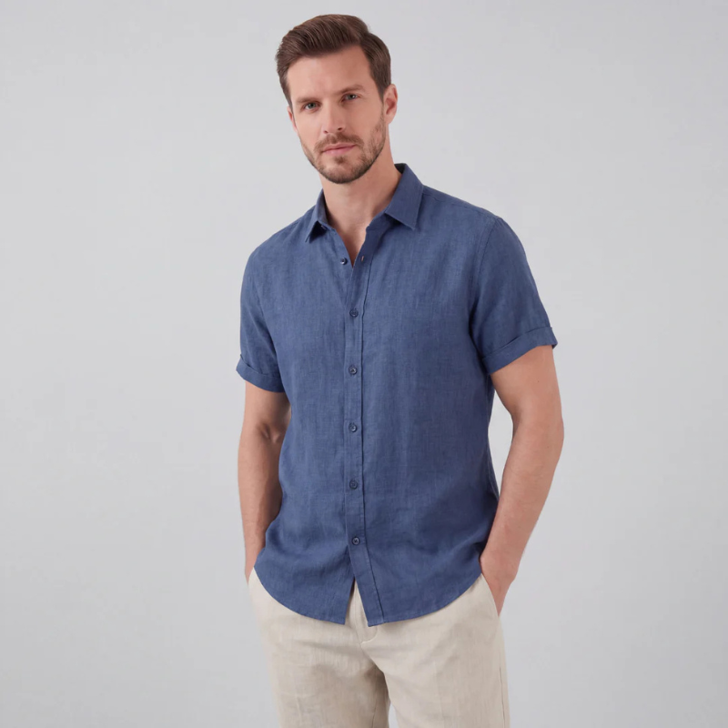Men's Casual Long Sleeve Button-Up Shirt
