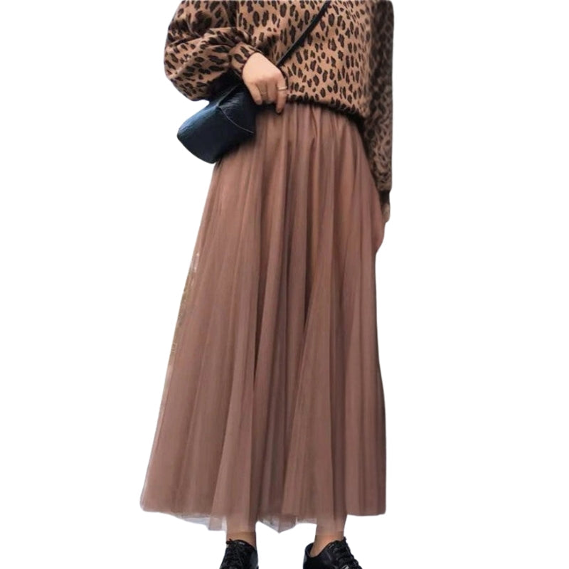 Clara – Rok tot Halverwege de Kuit met Hoge Taille en Losse Pasvorm Velani