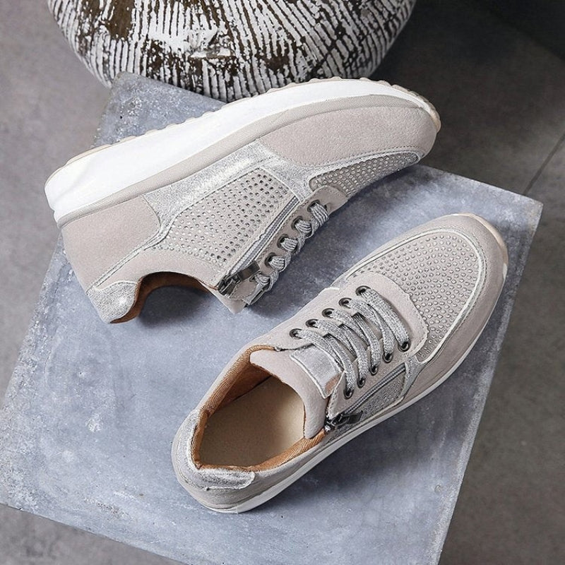 Isabelle – Sneakers met vetersluiting en ritssluiting Velani
