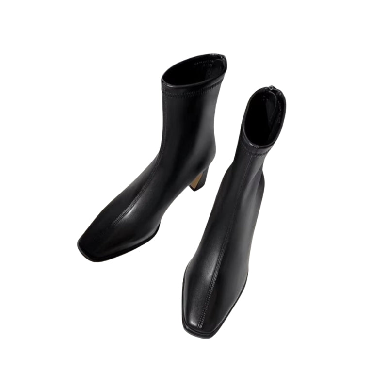 Giada – Enkellaarsjes met Vierkante Neus en Dikke Hak Velani